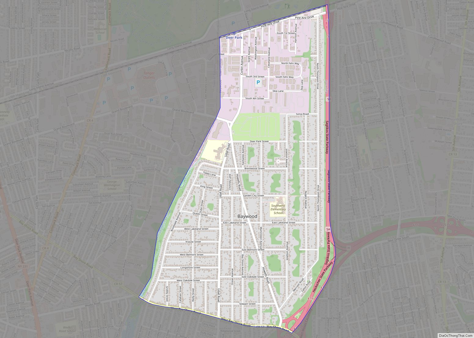 Map of Baywood CDP