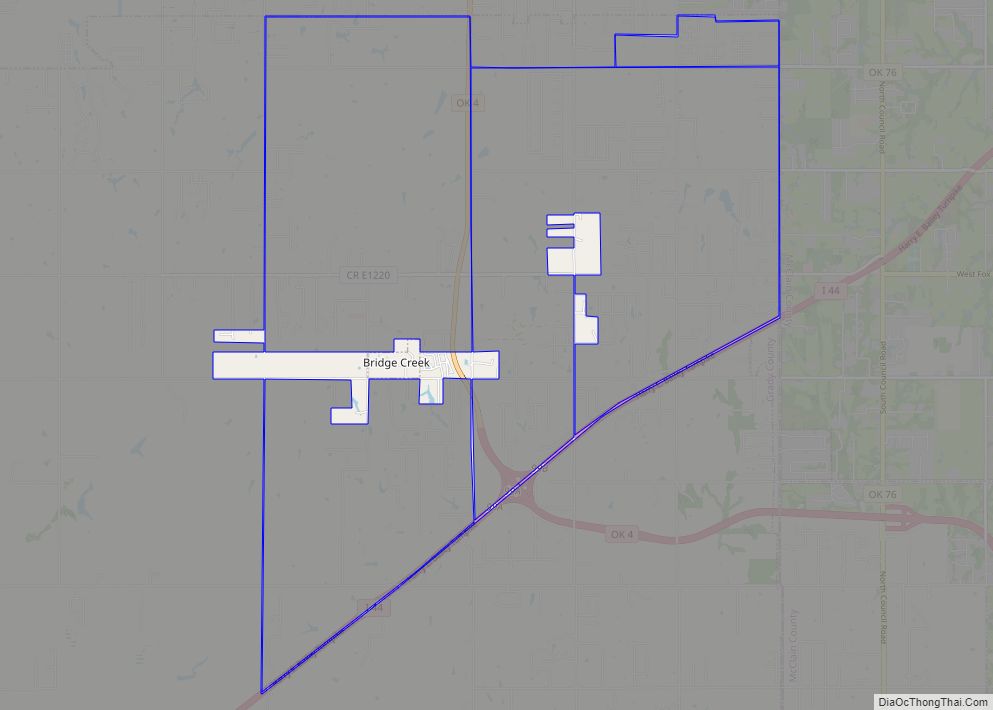 Map of Bridge Creek town