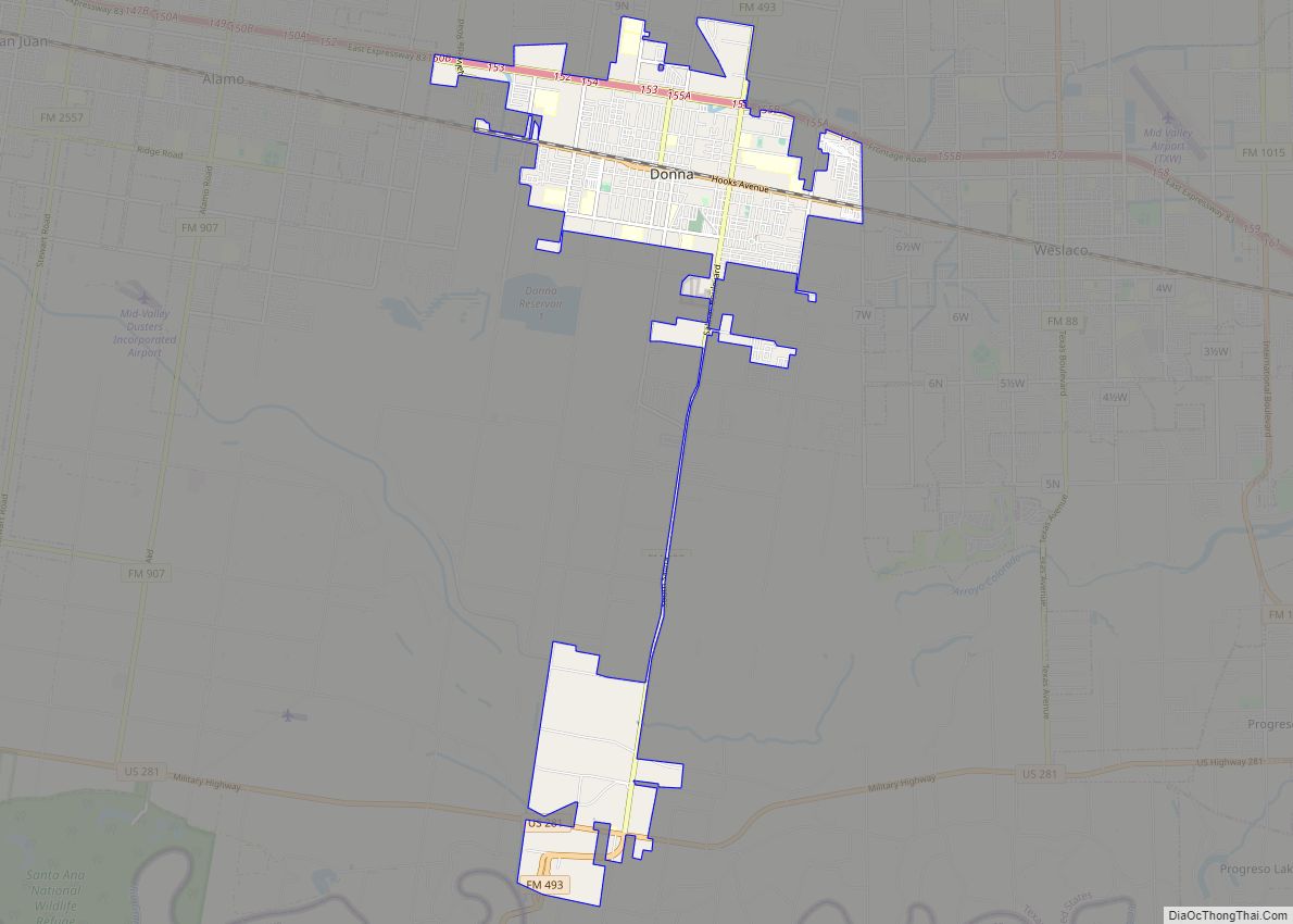 Map of Donna city