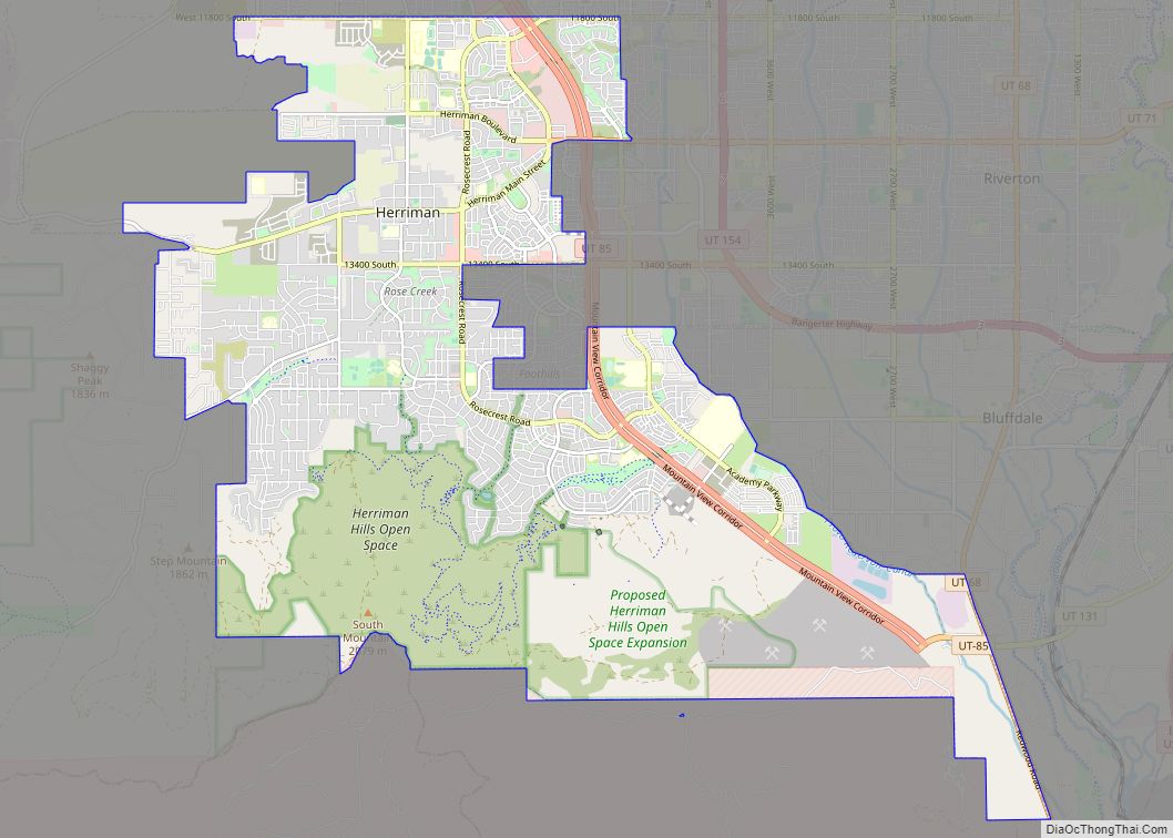 Map of Herriman city