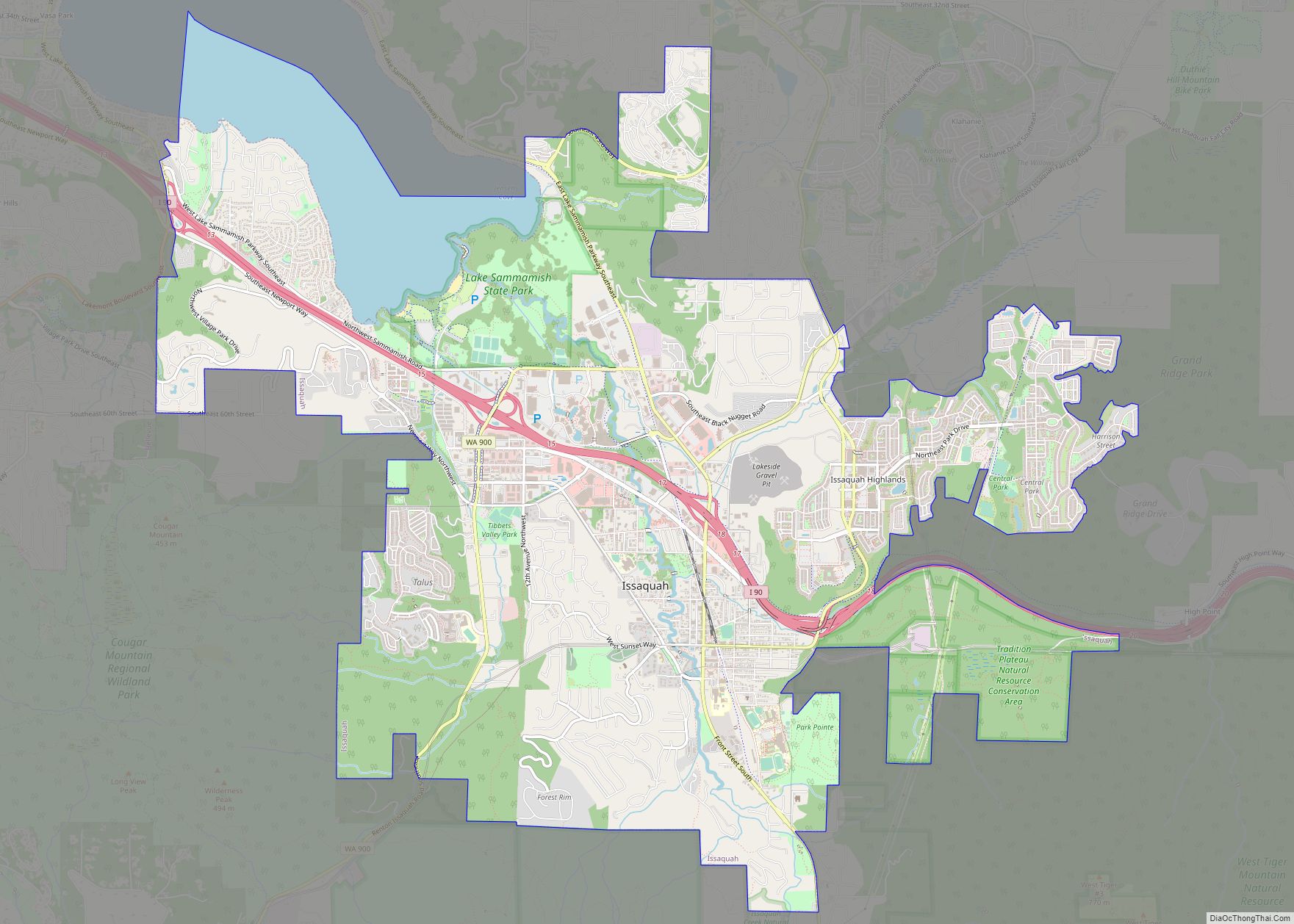 Map of Issaquah city - Thong Thai Real image.