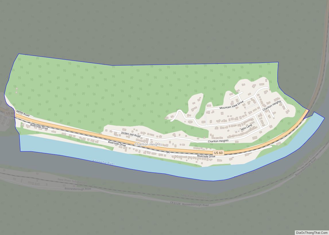 Map of Charlton Heights CDP