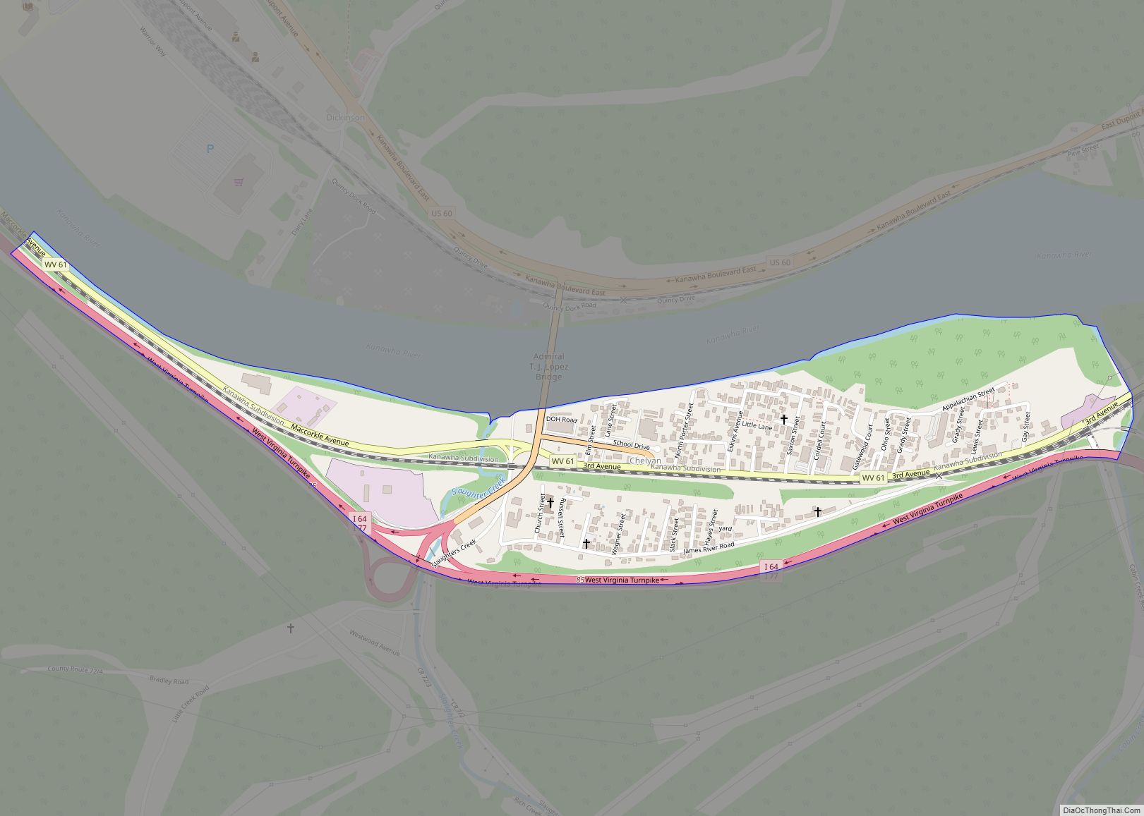 Map of Chelyan CDP