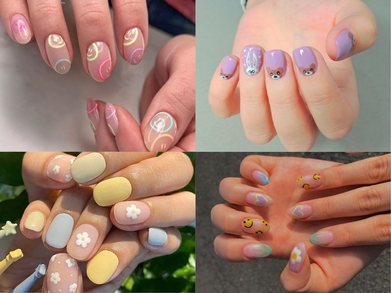 Những mẫu vẽ nail hoạt hình đơn giản dễ thương  ALONGWALKER