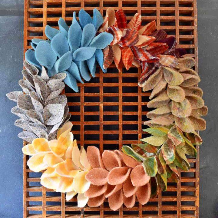 Easy Fabric Scrap Wreath for Fall