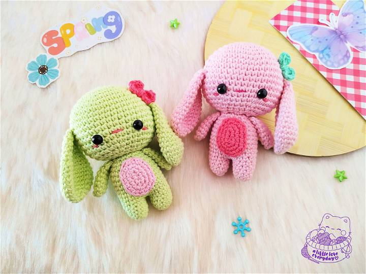 Pretty Crochet Spring Bunny Amigurumi Pattern