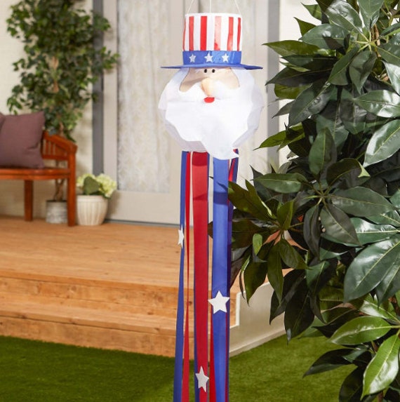 Patriotic Uncle Sam Windsock 4th of July Decoration | Etsy