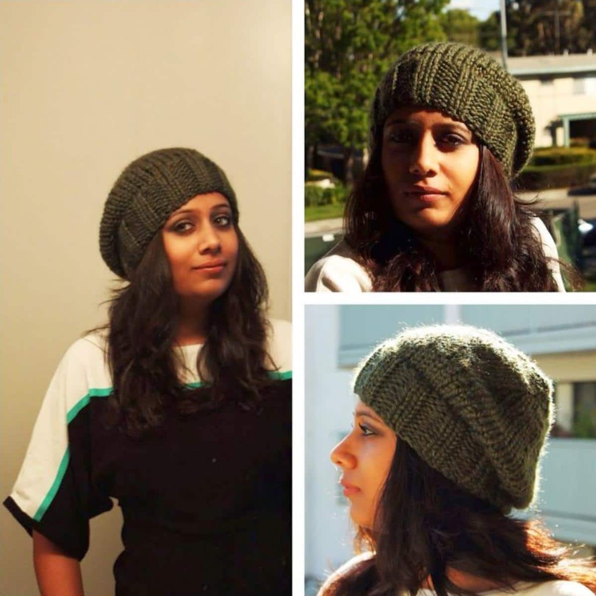 Snuggly Slouchy Beret Collage