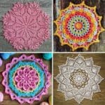 4 Crochet Doilies