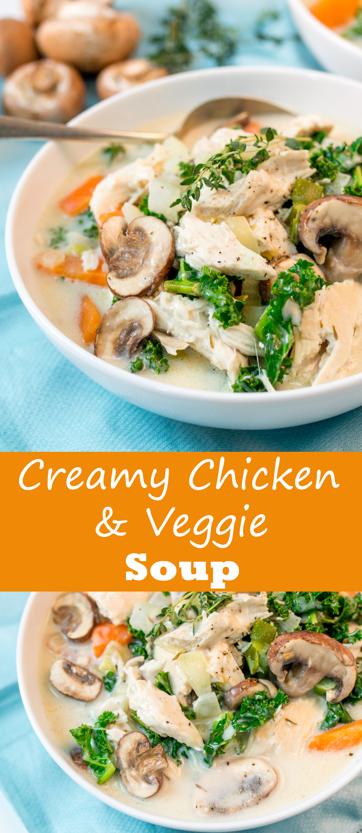 Creamy chicken and mushroom soup pinterest