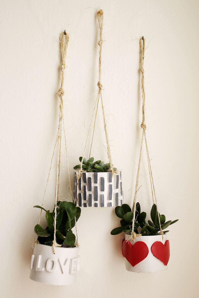 Diy clay mini planter