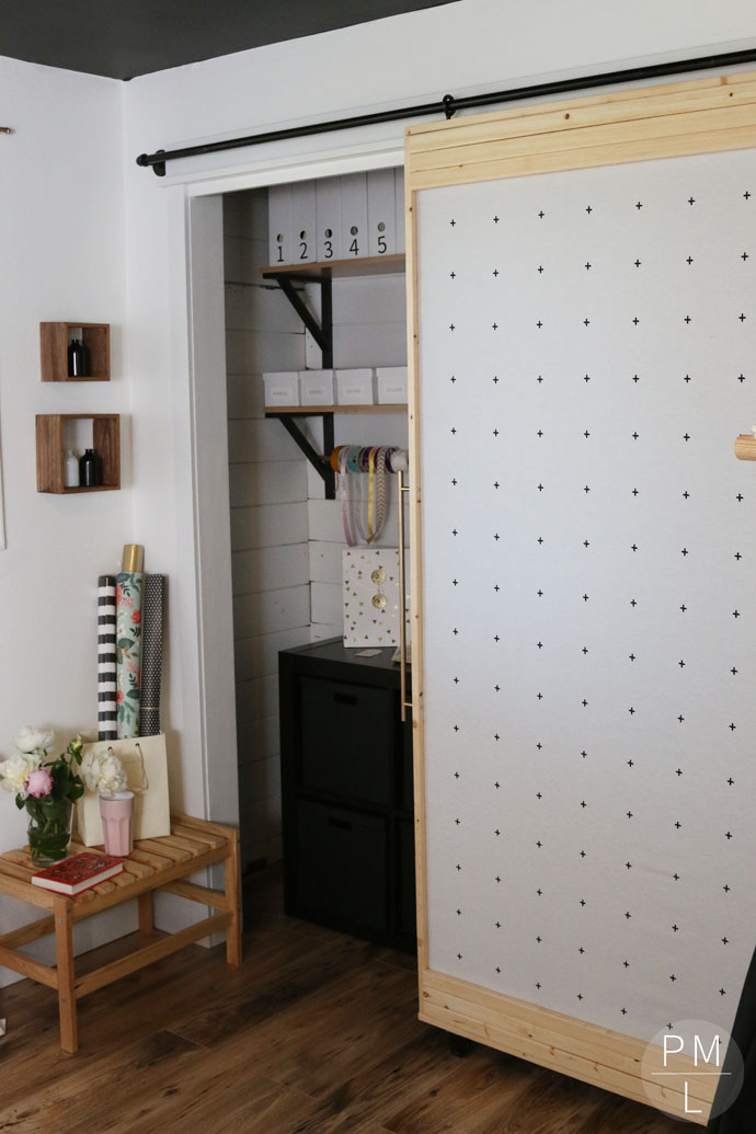 Diy fabric sliding door