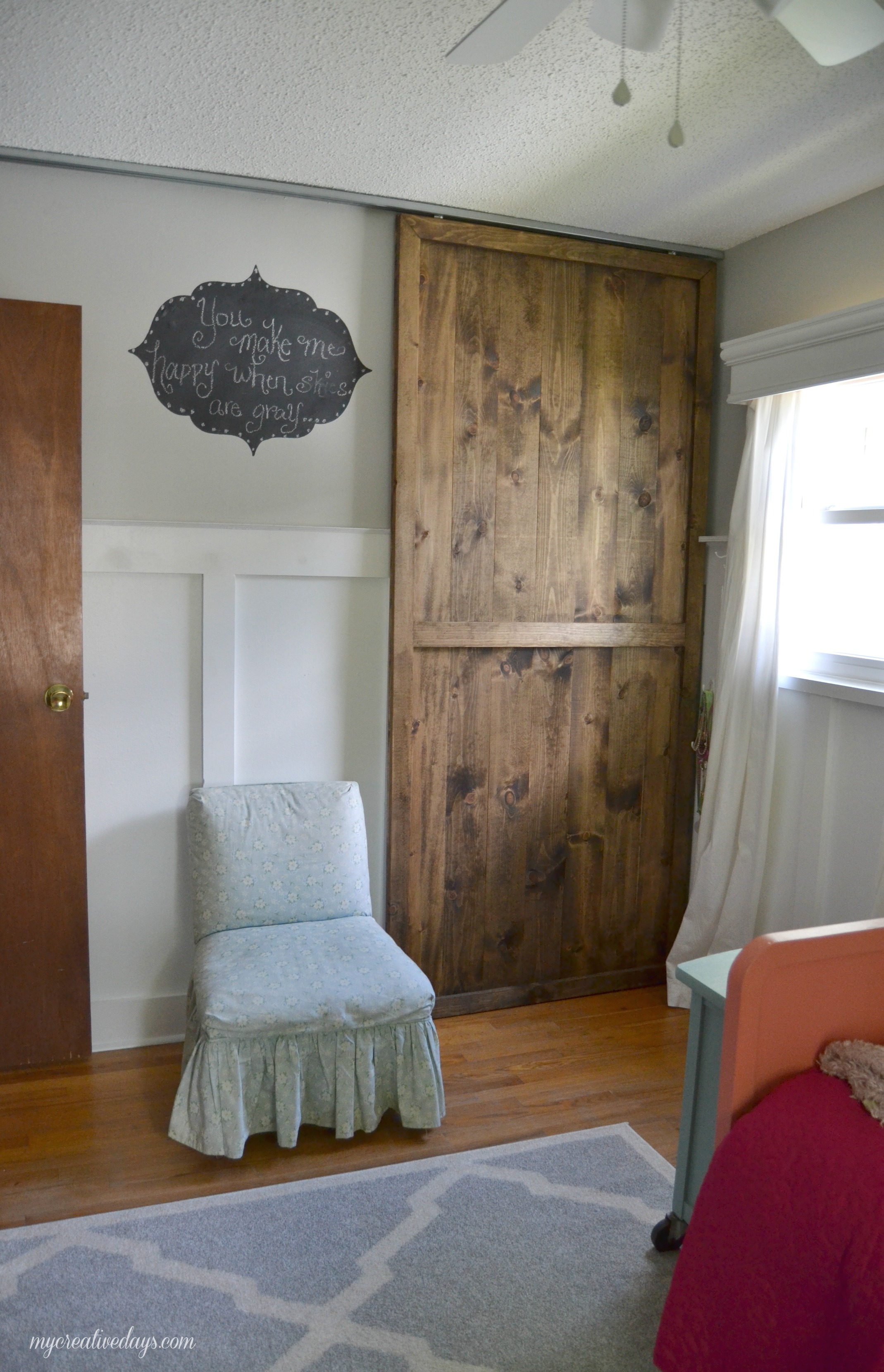 Diy sliding closet door