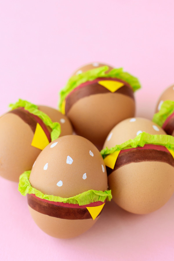 Diy cheeseburger easter eggs