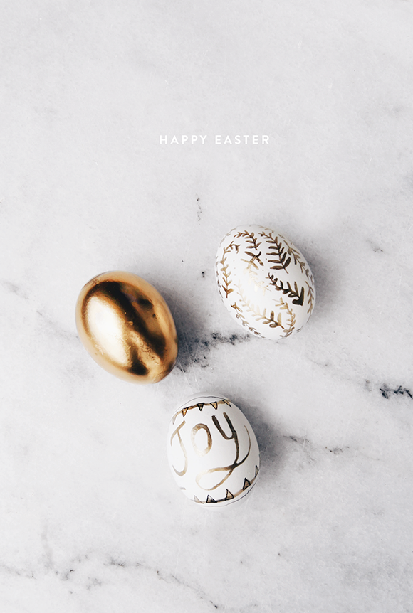 Diy golden easter eggs