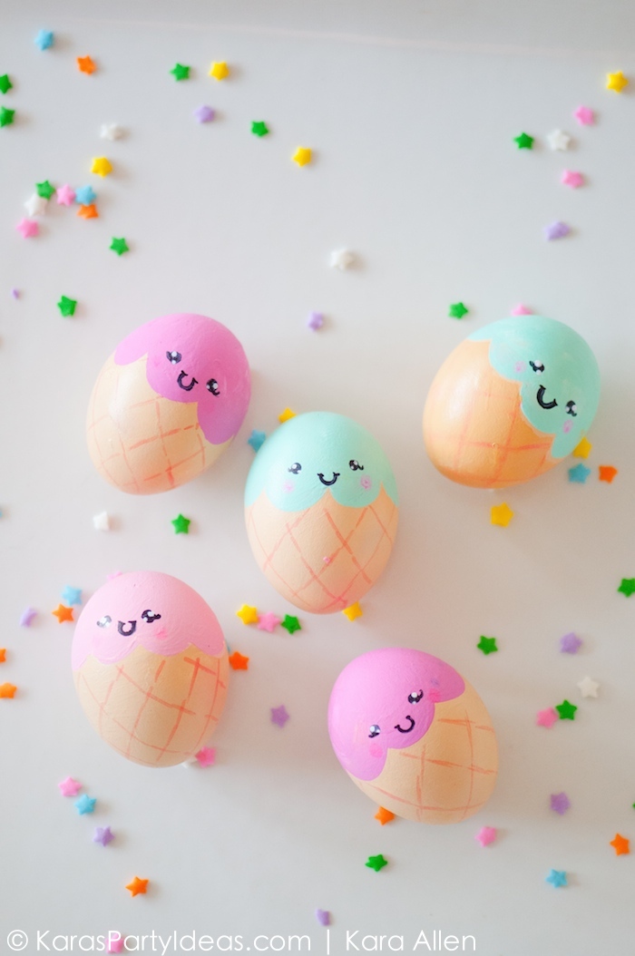 Diy icea cream cone easter eggs