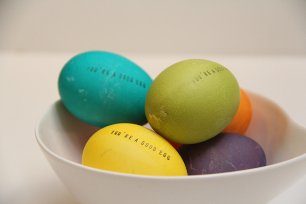 Diy stamped easter eggs