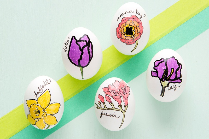 Floral easter egg diy