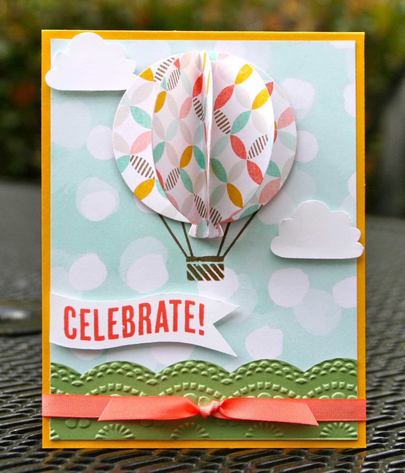 Hot air balloon diy card