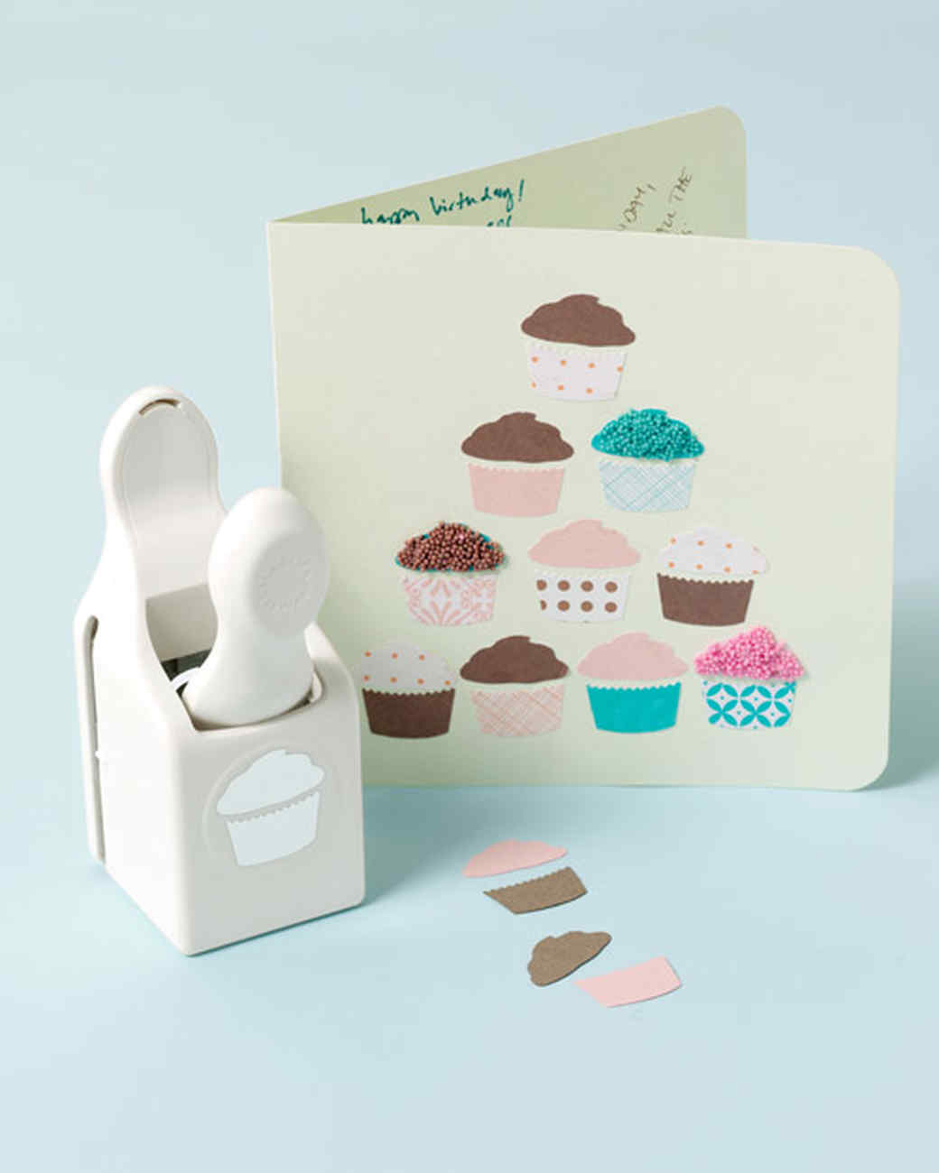 Cupcake punch birthday card diy