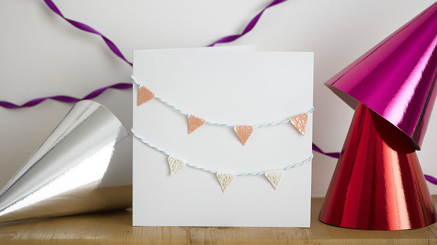 Diy birthday card bunting