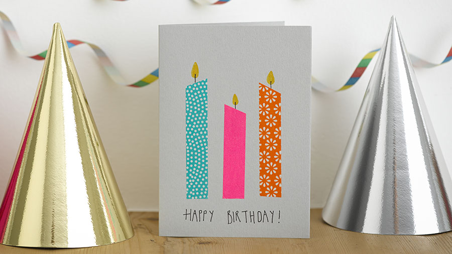 Diy birthday card washi tape