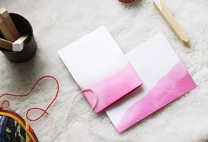 Diy dip dyed stationary