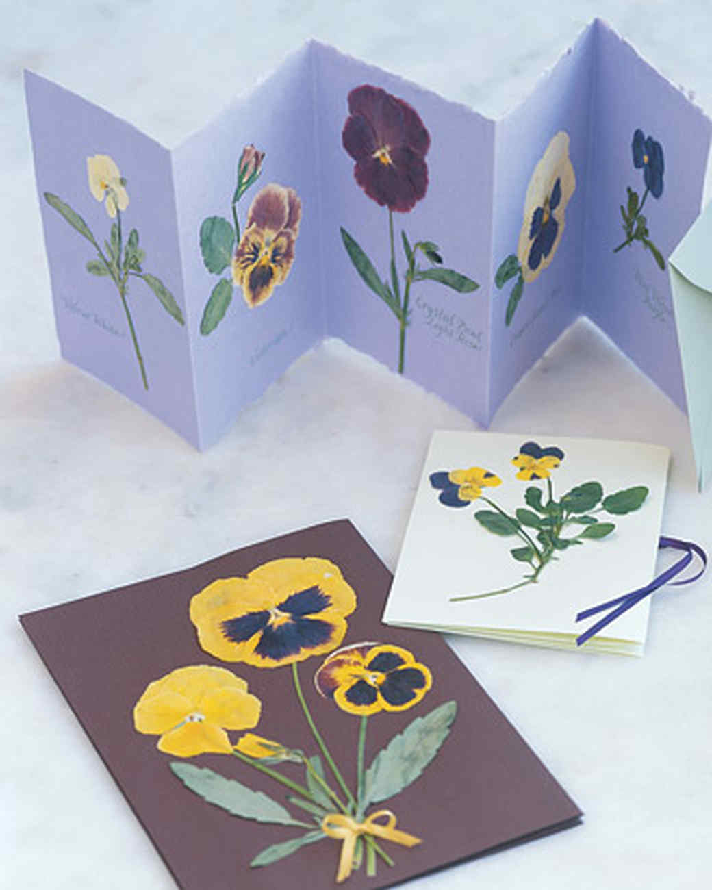 Diy pressed pansy flower birthday card