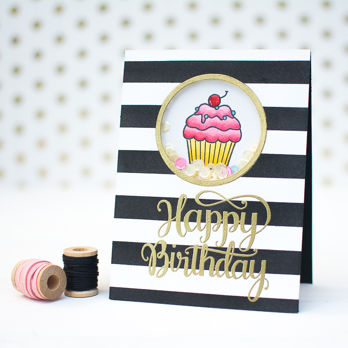 Diy striped shaker birthday card diy