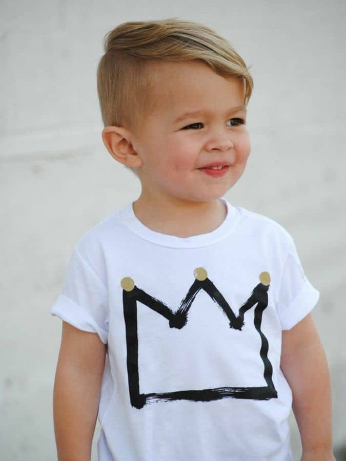 Skater inspired little boy haircut