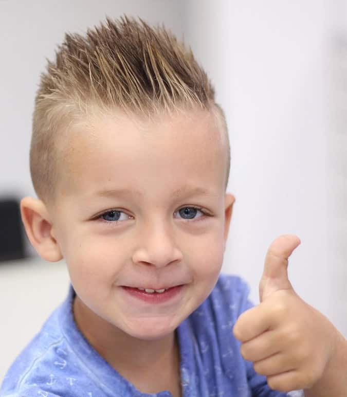 Spiked little boy haircut