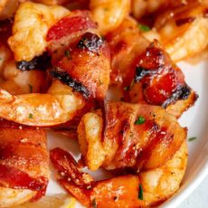 Bacon wrapped shrimp