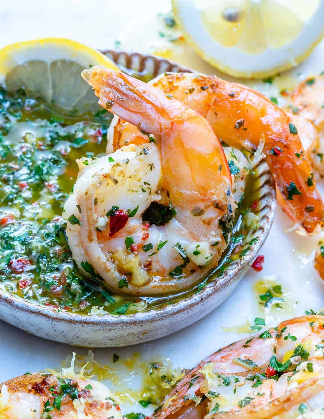 Chimichurri shrimp