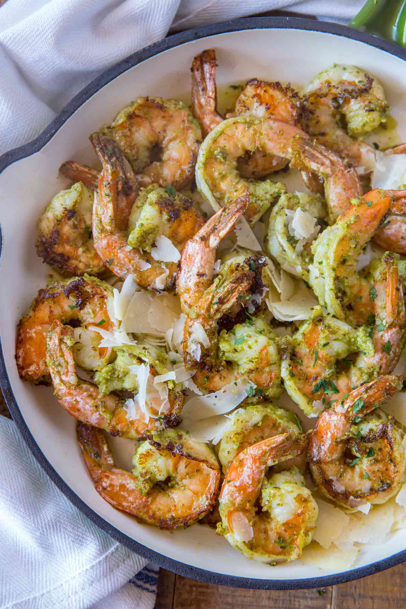 Pesto shrimp