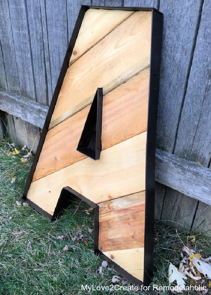 Rustic Industrial Letter from Wood Pallets