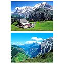 A Restaurant in Murren and Lauterbrunnen, Switzerland - Set of 2 Postcards