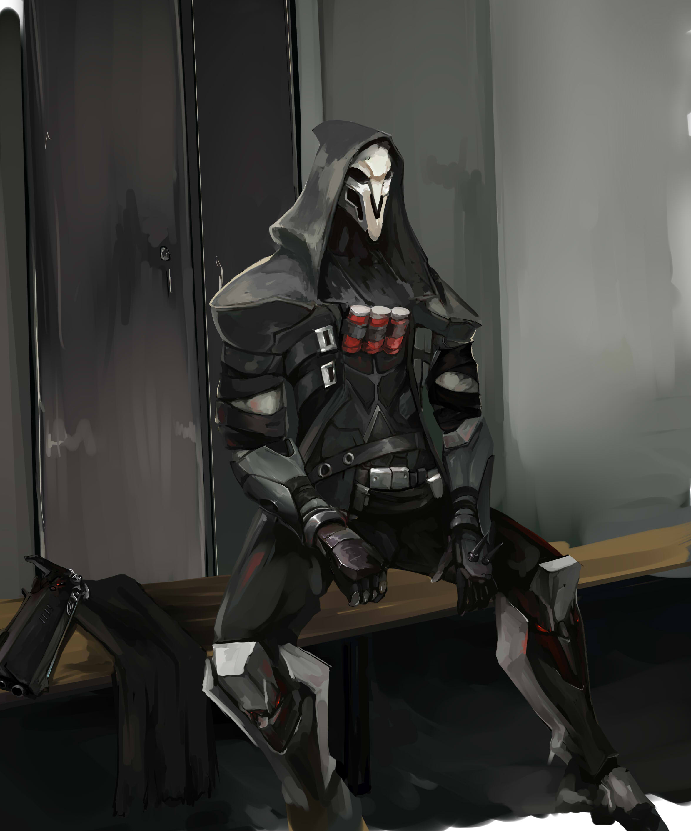 reaper and mark wolff (overwatch and 2 more) drawn by super-railgun ...