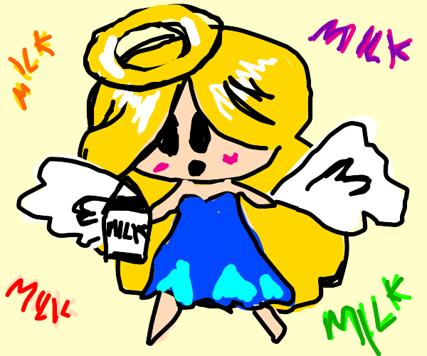 Angel gives u milk