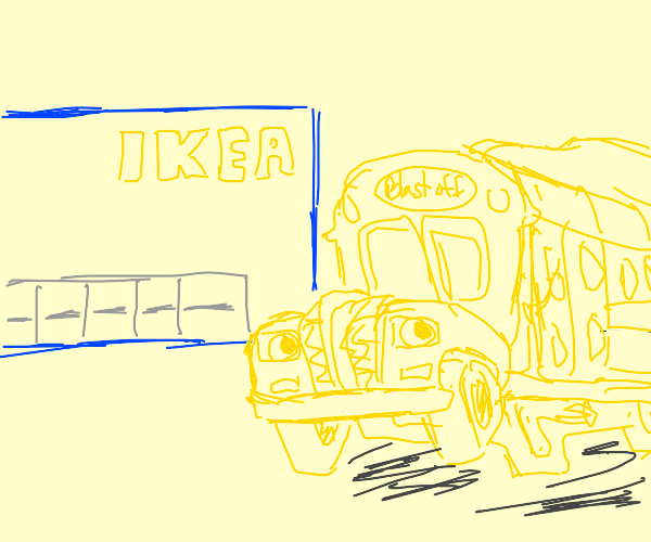 Bus drives to ikea