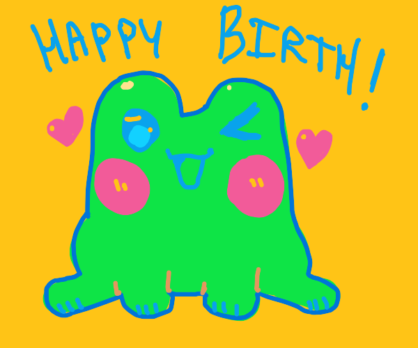 Happy birthday frog