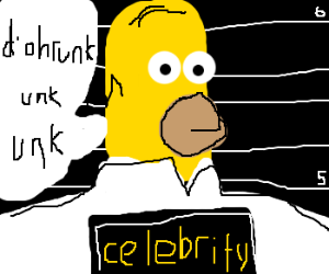 Homer Simpson's celebrity mugshot