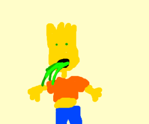 bart simpson vomiting