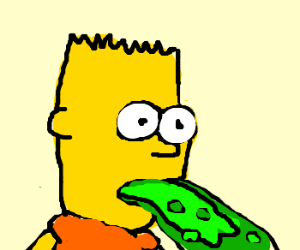 bart simpson puking