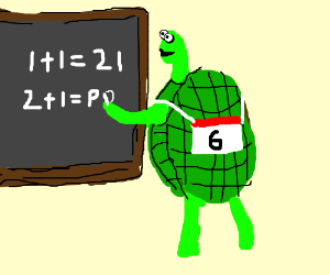 No. 6: Turtle doing simple math(s) - Drawception