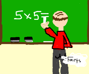 Farting while doing math - Drawception