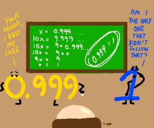 Does 0.999... equal 1? - Drawception