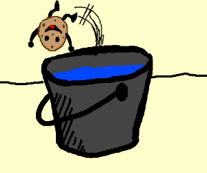 OMG! a cookie on a bucket doing a backflip