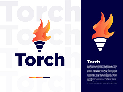 Torch logo Design colorful dribbble illustration logo logo design minimalist modern logo torch torch logo typography