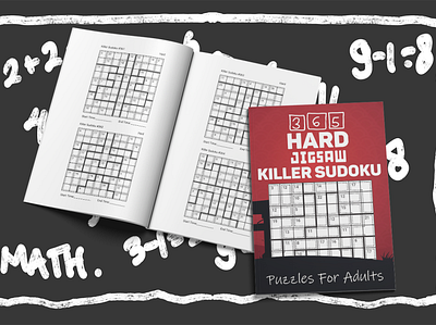 365 Hard Jigsaw Killer Sudoku Puzzles For Adults activity book big sudoku math math game math puzzle number game number puzzle puzzle puzzle book puzzle design puzzles sudoku book sudoku book cover sudoku game sudoku puzzle suhoku