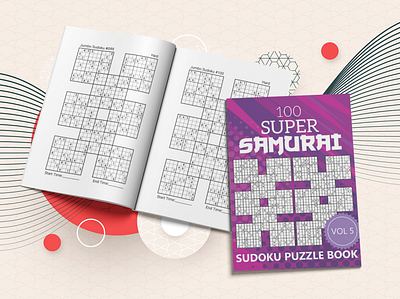 100 Super Samurai Sudoku Puzzle Book Vol 05 activity book amazon big sudoku book book cover design graphic design kdp kdp interior math game number game puzzle puzzle game puzzles samurai samurai sudoku sudoku sudoku book sudoku game sudoku puzzle